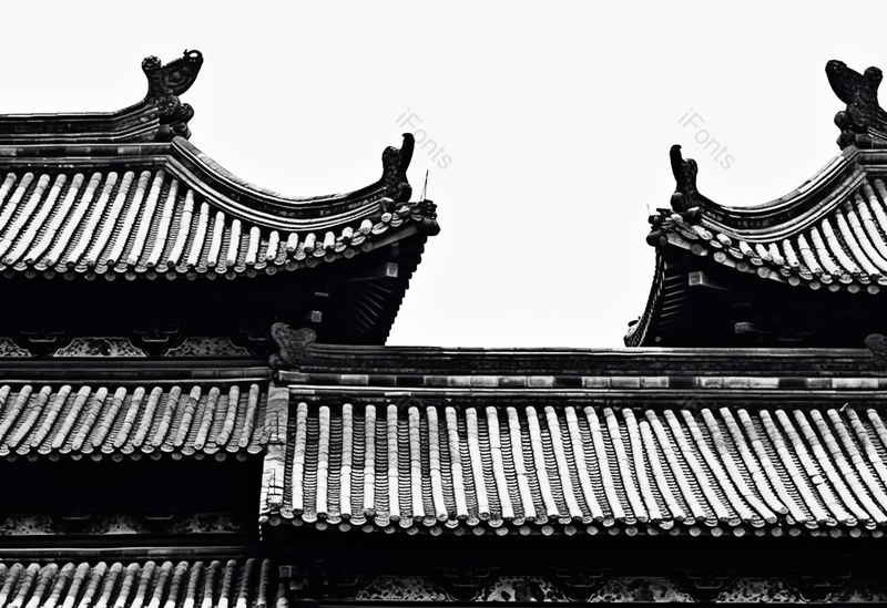 传统的古房屋屋檐建筑黑白背景,高清,摄影图,摄影图片,图片大全,摄影图免费下载
